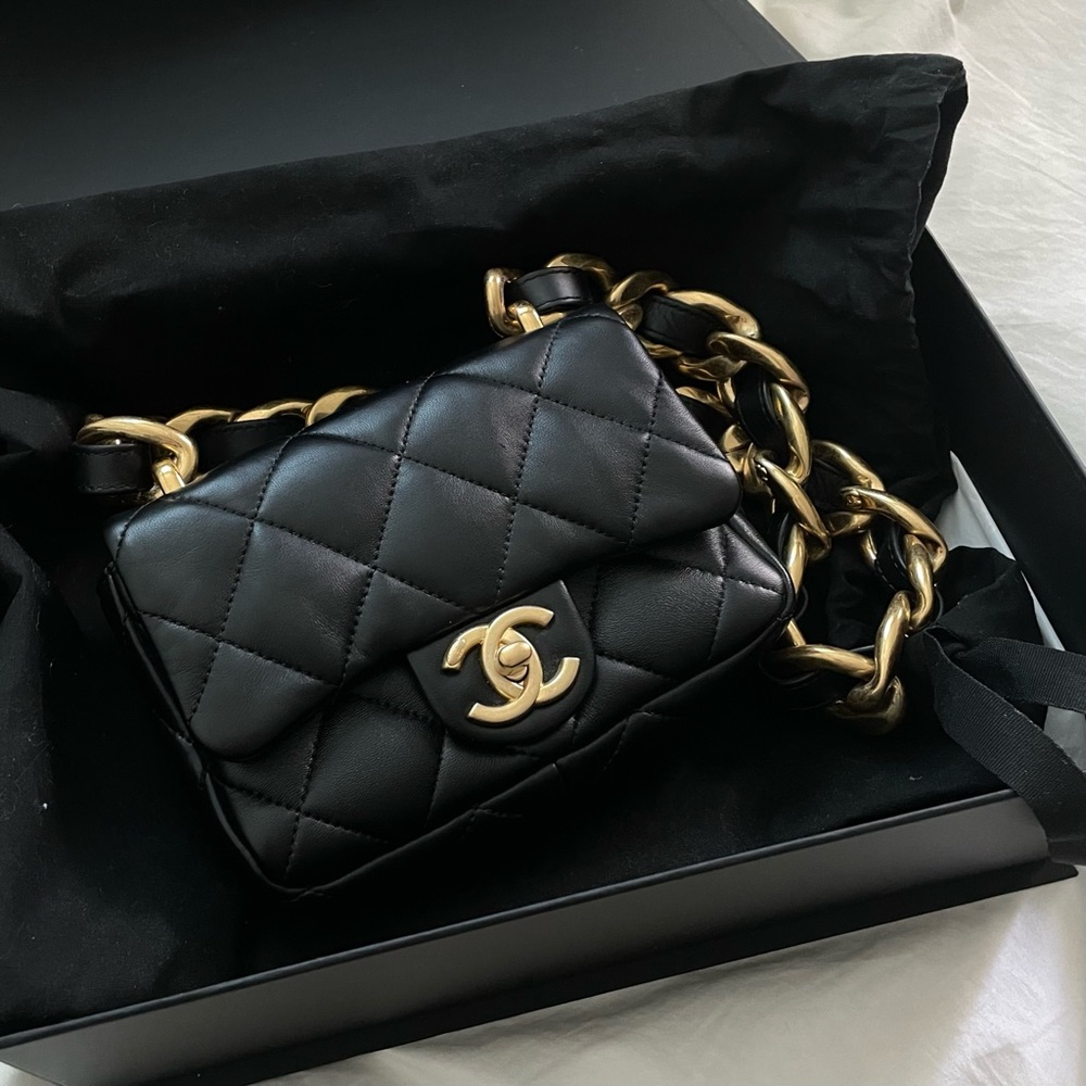 Chanel Mini Funkytown Black Lambskin Bag